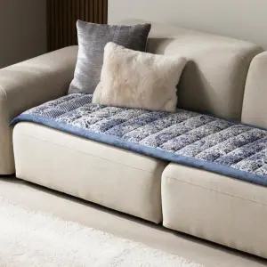 [3인용 / 네이비] 보몽드 극세사 소파패드 2장세트