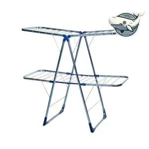 튼튼한 메탈블루 4단 대형 빨래 건조행거 건조대 베란다빨래건조대 베란다건조대 빨랫대