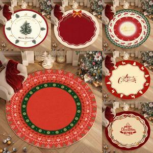 러그 양탄자 카페트 초겨울 방바닥매트 북유럽 극세사 거실 침실 카펫트 1개 메리 크리스마스 원형 러그 미