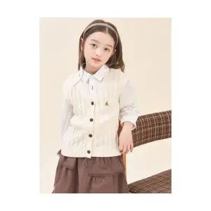 빈폴 키즈 빈폴 BEANPOLE KIDS 여아 면 케이블 오픈형 베스트 아이보리 BI5851G010 BI5851G010 BI5851G010