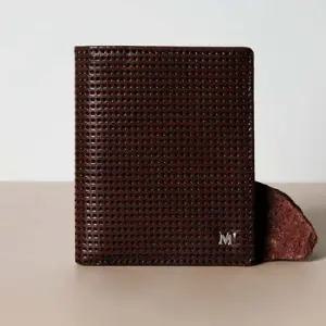 지갑 슬림 반지갑 중지갑 펀치 아빠 남성 선물 브라운