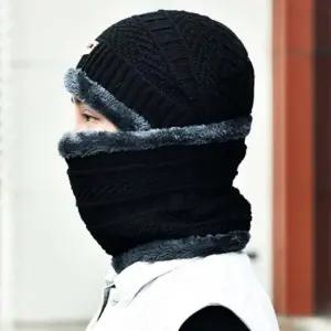 융털 비니넥워머 목폴라 방한모 니트 분리형 넥워머