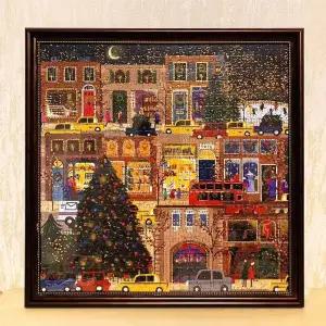 목재 퍼즐 액자 500매 크리스마스 조립 세트 일루미네이션