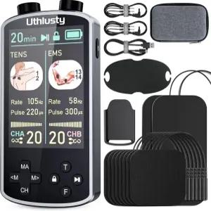 Uthlusty TENS 유닛 근육 자극기(초대형 3.8인치 컬러 디스플레이)