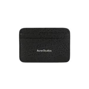 아크네스튜디오 CG0245 BLACK 그레인 로고 카드지갑