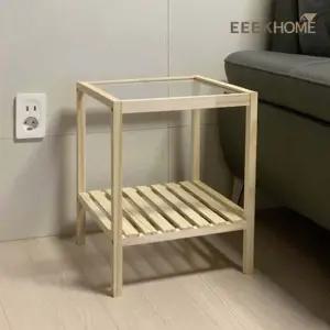 이크홈 홈 원목 유리 협탁 350 침대협탁 협탁테이블 침실협탁