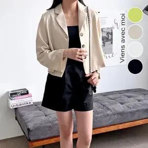 [하프클럽/셀러허브_여성트랜드패션]봄 가을 여름여자자켓 여성 볼케인 숏