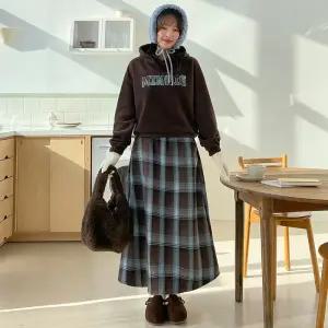 [핑크시슬리] SET/코튼캔디 미니 체크 덤블 스커트세트