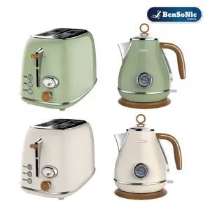벤소닉 레트로 멀티 무선 포트n토스터 세트 아이보리/에메랄드