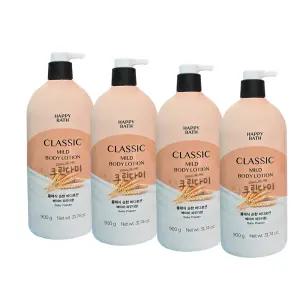 해피바스 클래식 바디로션 순한 베이비 파우더 900g x4개