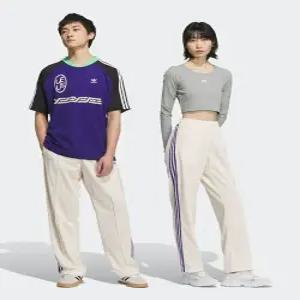 adidas BB 트랙 팬츠 - 원더화이트퍼플 JD5265