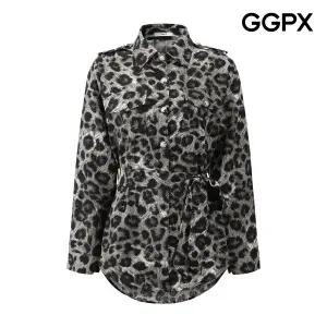 [GGPX] 애니멀 프린팅 스트랩 셔츠 (GPCSH006F)
