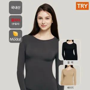 여성 상의내의 발열내복 성인 겨울 내복 히트업플러스9부 쌍방울 국내산