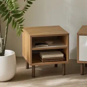 우디프 400 협탁 2단 침대 서랍장 미니 서랍 테이블 선반 오픈형 오크