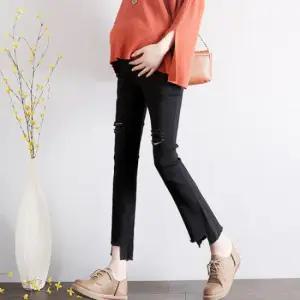 임산부 컷팅스판팬츠 9035 블랙 빅사이즈 임부복 바지