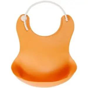길이 조절 아가 아기 밥먹기 방수 턱받이 택 오렌지