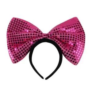 스팡클 리본머리띠(진핑크)-대