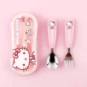 산리오 큐티 스푼포크 케이스세트-헬로키티