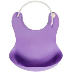 유아 아동 아기 이유식 식사용 방수 턱받이 선택 퍼플