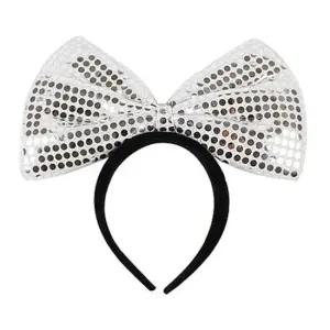 스팡클리본머리띠(실버)-중