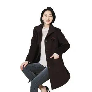 지젤 니트카라 포인트 알파카 코트