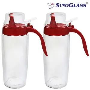 소스 오일병 500ml (레드) 2P 간장 식초 기름 양념통