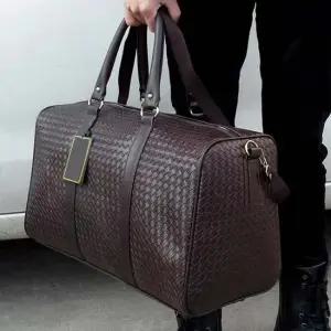 빅트래블백 여행용 큰가방 격자무늬 트레블백 브라운