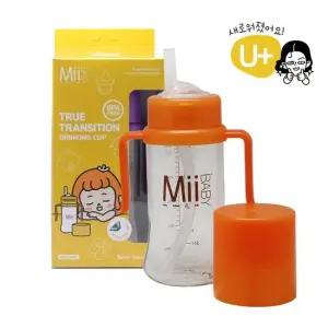 마이베이비U 드링킹 유아빨대컵 투명/오렌지