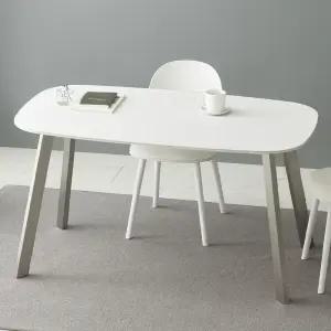 예다움 테트라 타원형 4인 세라믹 식탁 테이블 1400 양면 실버무광