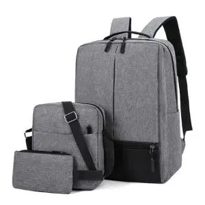 [파파브로] 남성 USB포트 데일리 배색백팩 LD-BA-QLD950-그레이