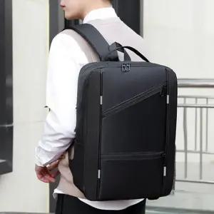 [파파브로] 남성 USB포트 투지퍼 백팩 LD-BA-QLD956-블랙