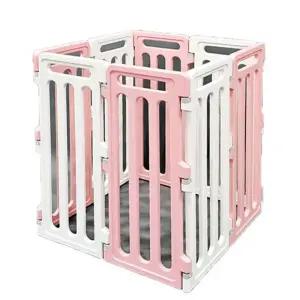 애견 울타리 높이 90cm 화이트핑크 DOOR포함 9P 펜스