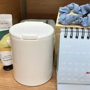 ( )원형 원터치 화장솜 면봉 소품정리함 케이스