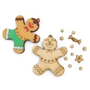 ( )키링 크리스마스 쿠키맨 MDF 우드공예 열개 DIY 마라카스 쉐이커