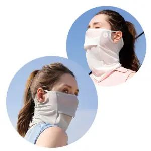 1+1 아이스 실크 페이스커버 자외선 햇빛차단 골프마스크 (XTJ52)