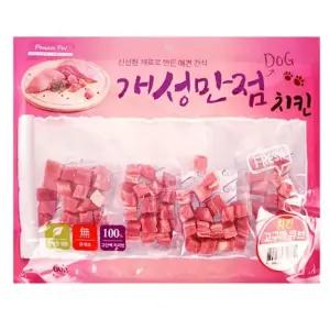 개성만점 300g 치킨 고구마 큐브 애견 간식