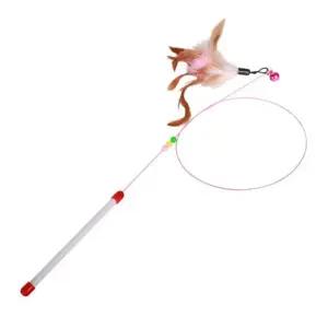토리 와이어 낚시대 깃털 고양이 장난감