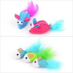 깃털 쥐 고양이 장난감 2P