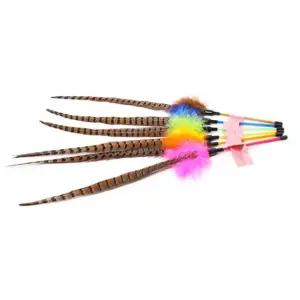 티티캣 꿩깃털 고양이 낚시대 고양이 장난감 랜덤1개