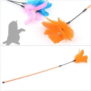 깃털달린 딸랑이스틱 고양이 장난감 애묘장난감