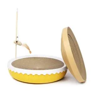 푸르미 니코네코 푸딩푸딩 고양이 스크래쳐 옐로우