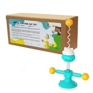 티티펫 흡착식 회전놀이 스프링 블루 고양이 장난감