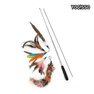 요기쏘 고양이 깃털 교환 낚시대 5종 세트 ver2