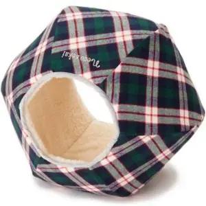 고양이 볼 하우스 숨숨집 침대 매트 방석 그린체크