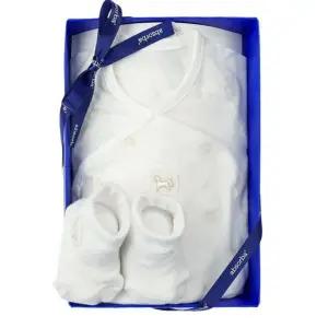 [갤러리아] (압소바출산,태교,아기세트)호싱배냇슈트+호싱와펜단말2종세트(A1A-10104SET)