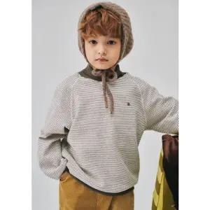 [갤러리아] 빈[BEEN]*25겨울신상* BZ71TS03BG 베이지 스트라이프 기모 티셔츠