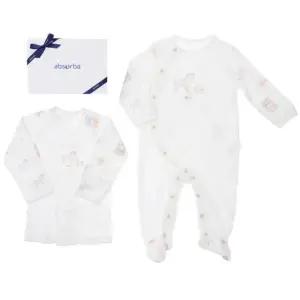 [갤러리아] (압소바말띠출산백일돌아기내의)로빈뱀부우주복+로빈저고리세트(A25-1062B)