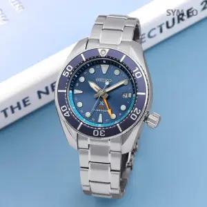 세이코 SFK001J1 솔라 스모블루 200미터방수 GMT 사파이어 다이버 남자 메탈 시계 d