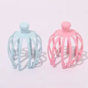 [오너클랜]두피 케어 머리 지압 실리콘 두피 안마기 마사지기 랜덤