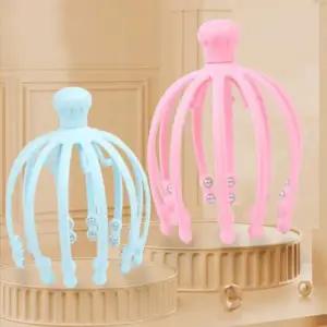 [오너클랜]360도회전 문어발 두피 머리 지압 안마기 마사지기 랜덤